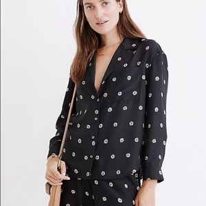 Madewell Silk Top in Bloom Dot